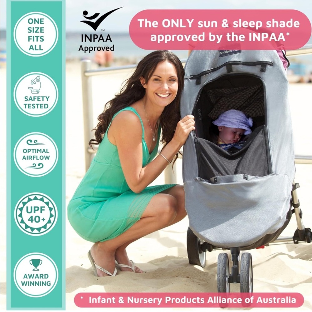 SnoozeShade Plus Deluxe (6-9m to 3 Years) Universal Stroller Sun Shade